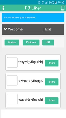 FB Liker android App screenshot 1